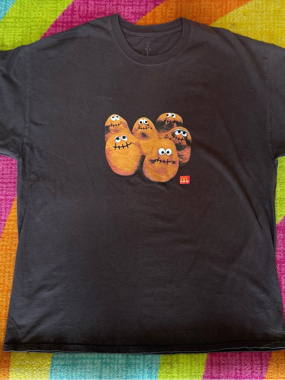Travis Scott Black Tee with Orange Character Crew